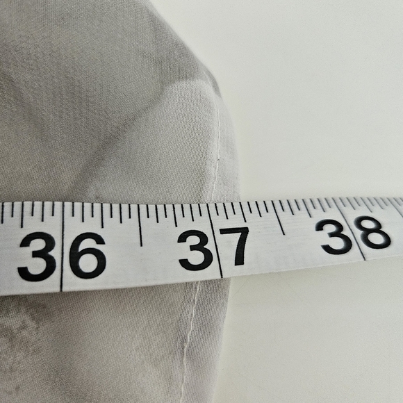 Calvin Klein Gray Multi Floral Pleated Chain Halter Sz 6 - Picture 8 of 10